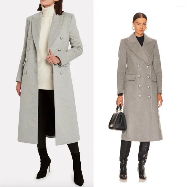 Veronica Beard Nalida Overcoat Grey Size 6 Wool Cashmere Long Cardigan Coat - Image 4