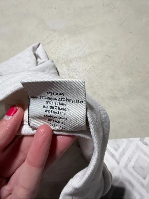 Varley Light Gray Turtleneck Sweatshirt Betsy LW double face medium - Image 13
