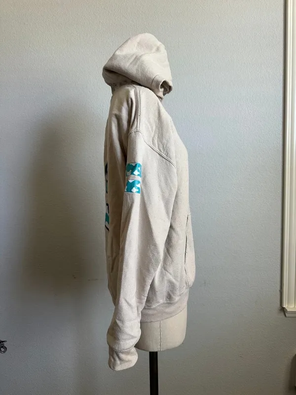 Brash Hoodie Beige Dollar Sign Graphic Size M - Image 4