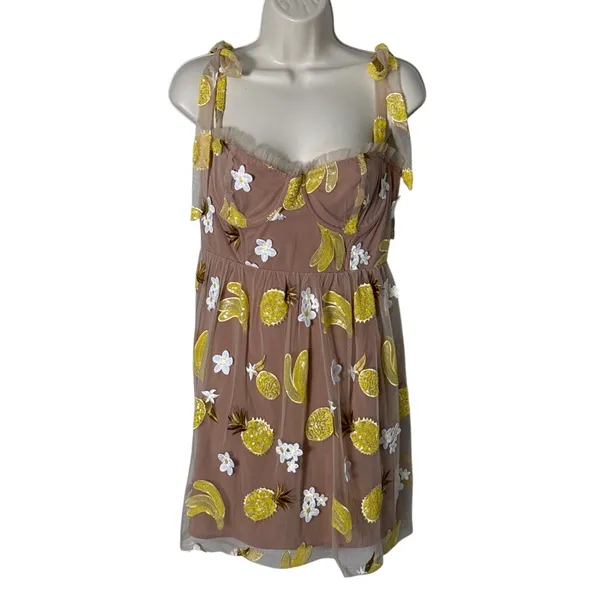 For Love & Lemons Fruitpunch Sequin‎ Mini Dress Size M - Image 4