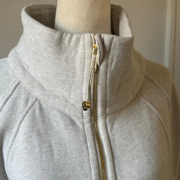 lululemon Funnel Neck Half-Zip Scuba Cowl Neck Long Sweater XL/XXL *flawed - Image 2