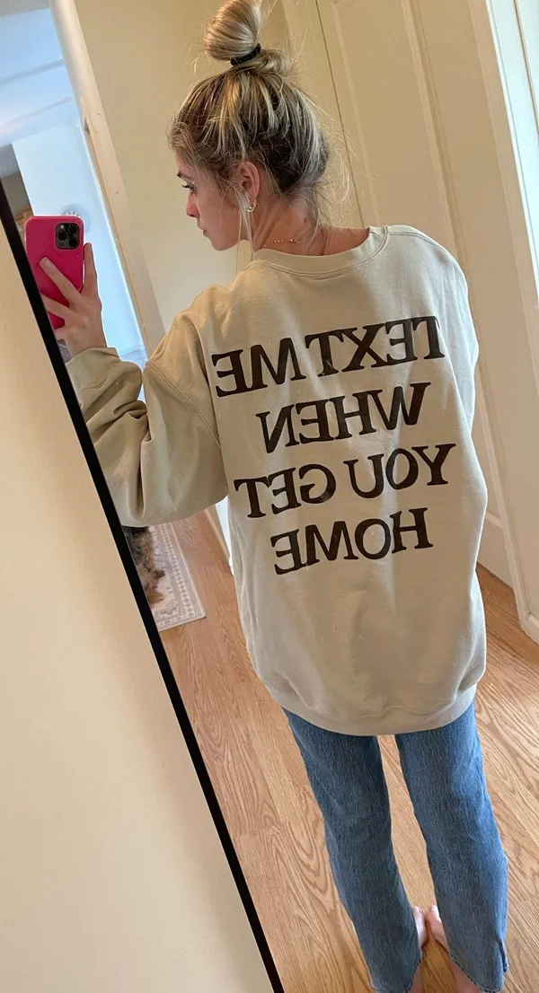 Lonely Ghost Crewneck Text Me When You Get Home - Image 2