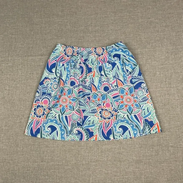 Skinz Swim Skirt Womens XS Multicolor Floral Nylon Spandex Paisley Print Lined - Image 9