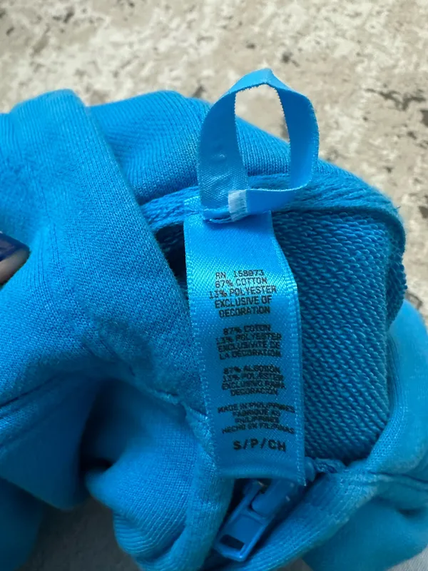 Skims Light French Terry Zip Up Hoodie Size Small in Mykonos - Image 4