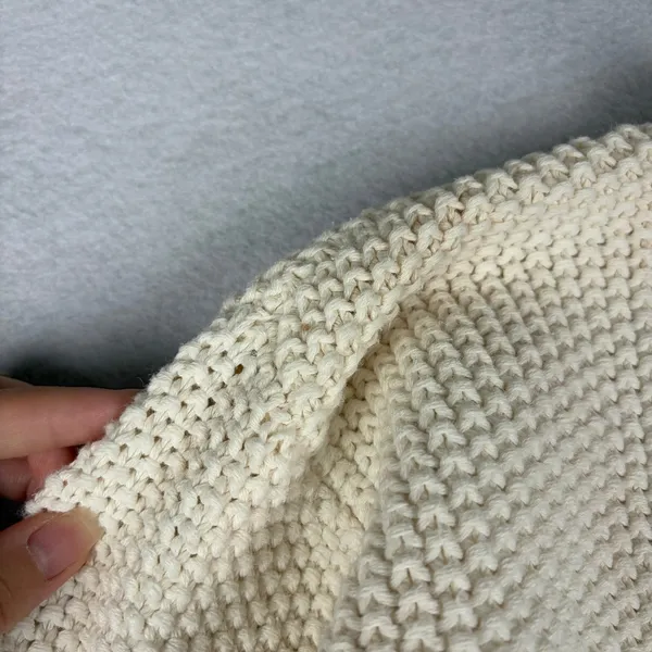 VTG 70s Jantzen Knit Duck Sweater Women's S Cream Country Cottage Prairie Autumn - Image 12