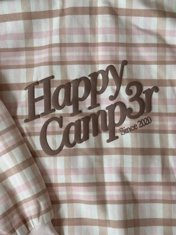 🩷 Happy Camp3r Plaid Flannel Sweatshirt 🩷 BRAND NEW - Image 5