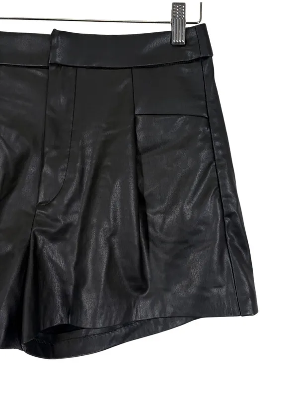 NEW Zara Faux Leather High Waist Shorts Size Small - Image 5