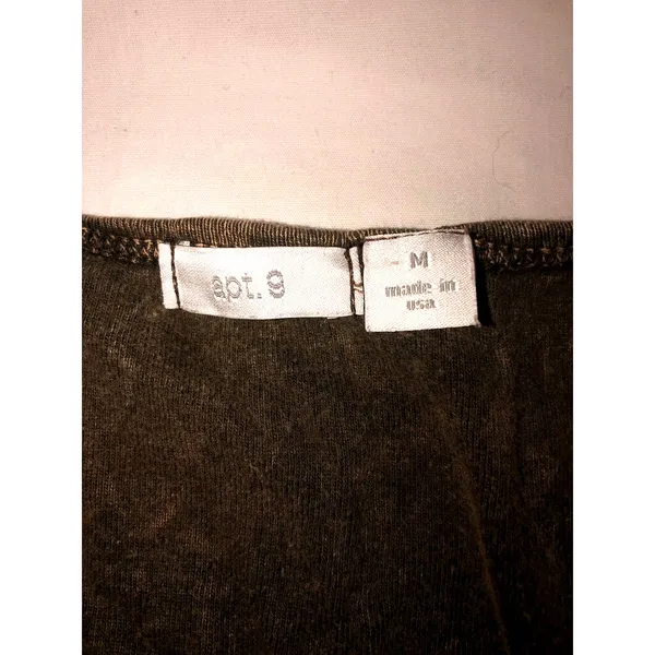 Y2K Tank Top Size M Acid Wash Brown Gold Foil Damask Floral Graphic 90s Revival - Image 3
