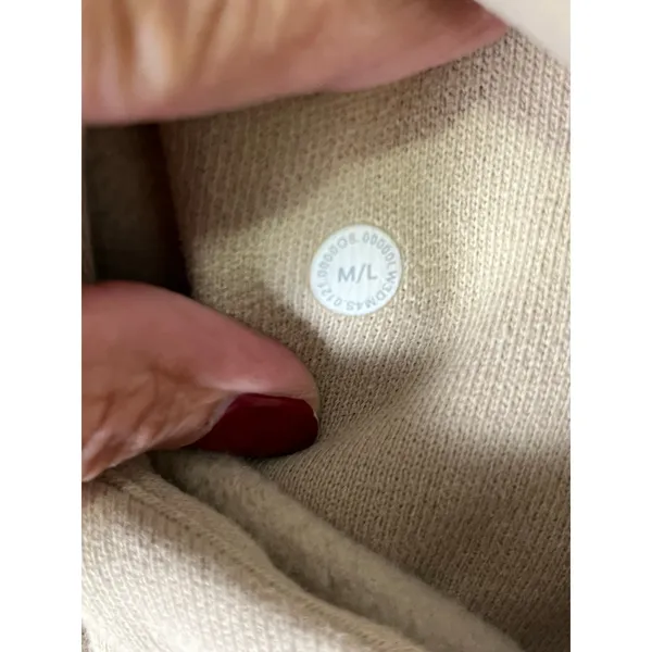 Lululemon Scuba Oversized 1/2 Zip Hoodie Sweatshirt Cream Fleece Pullover M/L - Image 6