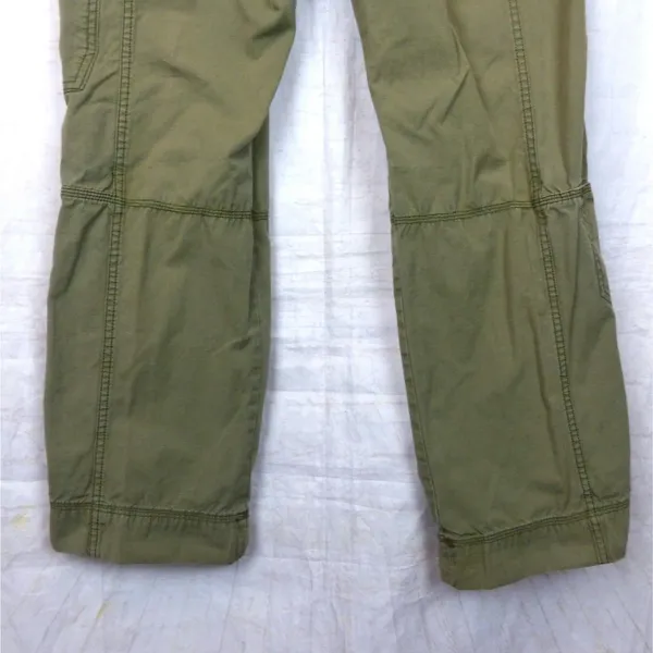 Eddie Bauer Utility Cargo Pants Womens 2 Green Roll Tab Convertible Leg Y2K - Image 10