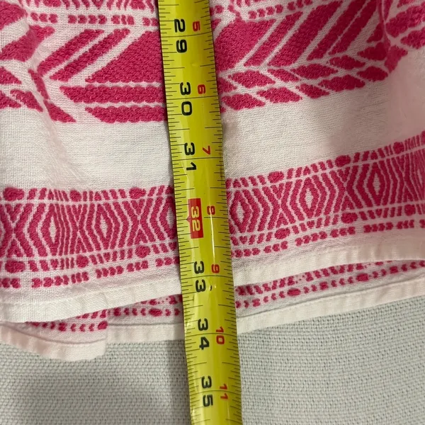 THML Pink & White Geometric Embrodiered Dress size medium - Image 4
