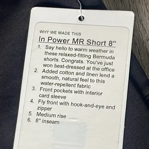 Lululemon In Power Black Shorts Size 2 - Image 11