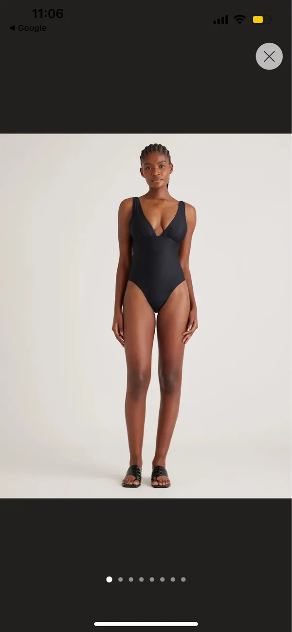 New Quince Italian Plunge One-Piece Swimsuit Size Small MSRP $52 - Image 5