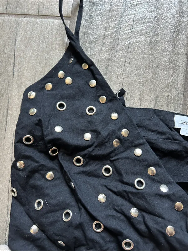 Lovers + Friends Black Eyelet Wrap Mini Dress - Image 3