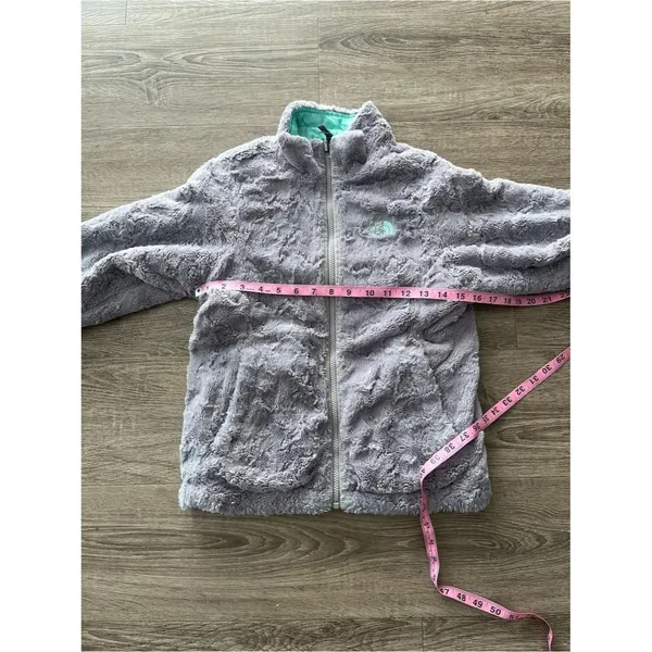 The North Face Fleece Sherpa Puffer Jacket Gray Aqua Women’s XS Reversible Osito - Image 10
