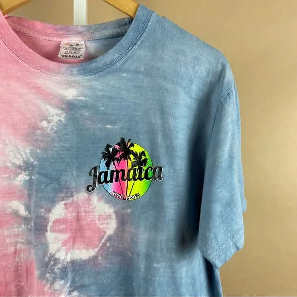90’s Tropix Large Jamaica Yin Yang Pastel Tie Dye Tee Surf Beach Cali - Image 6