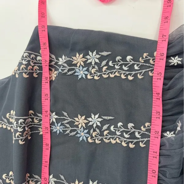 Anthropologie BHLDN‎ Floral Embroidered Holiday Parsons Dress Sz 14 - Image 7