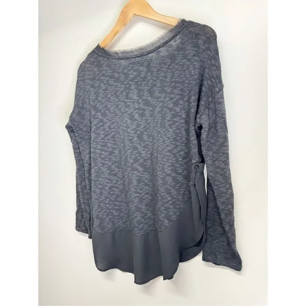 Anthropologie Dellata Nubby CircleLight Sweater Charcoal Gray Women‎ Size Small - Image 5