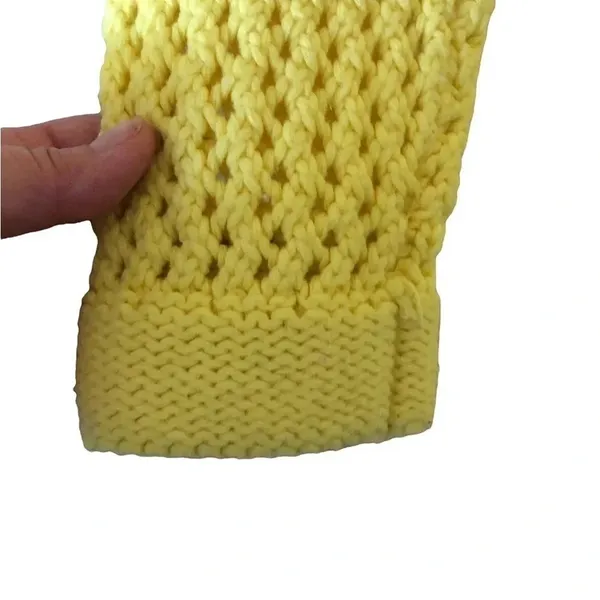 Vintage Authentic 60s 70s yellow cardigan Crochet Sweater Grandmacore Twee - Image 11