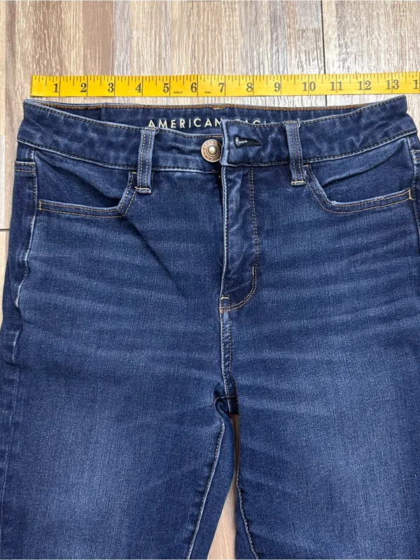American Eagle Outfitters Dark Blue Skinny Jeans Women’s Size 6 - Image 3