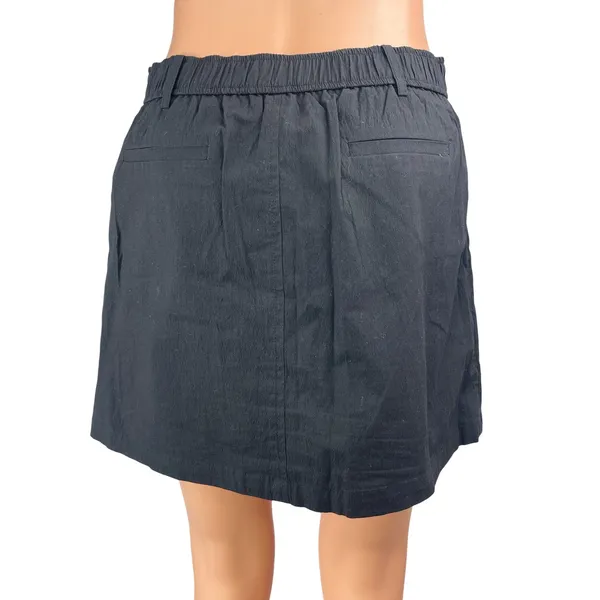 Urban Revivo Women's Black High Waist Pockets Mini Cargo Utility A-line Skirt M - Image 2