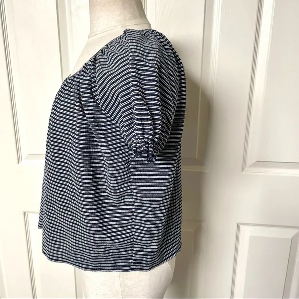 Madewell Texture and Thread striped peasant top - Image 5