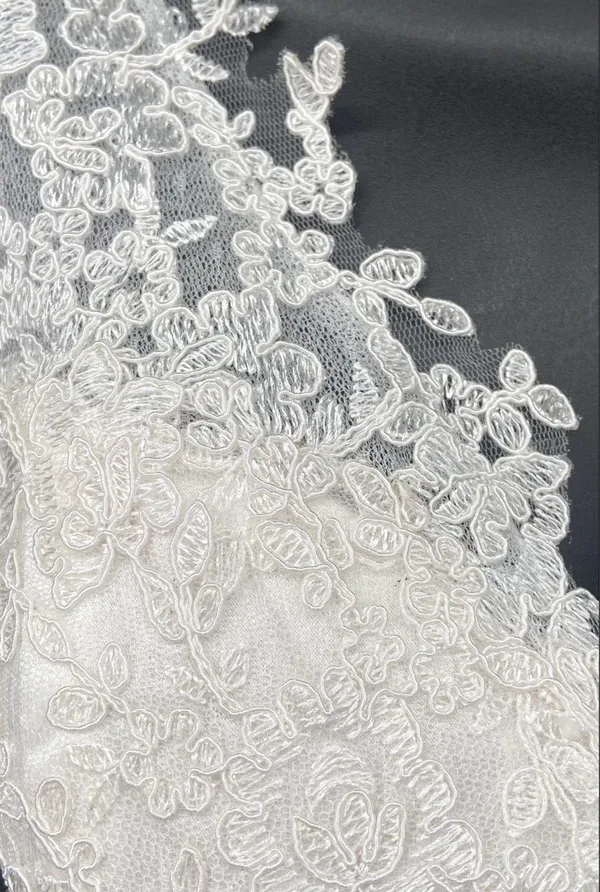 NWT May Queen Couture Size 6 Lace & Polka Dot Tulle Mermaid Wedding / Formal Dress - Image 4