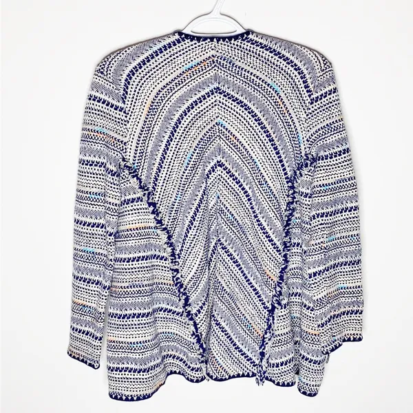Lucky Brand Pottery boho fringed cardigan sz S - Image 3
