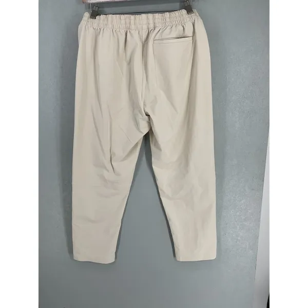 Outdoor Voices Womens RecTrek Pants Beige Tapered Leg Elastic Waist Size Medium - Image 3