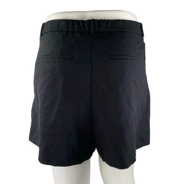 Abercrombie & Fitch Women's Black High Waisted Pleated Casual Mini Shorts Sz 36 - Image 2