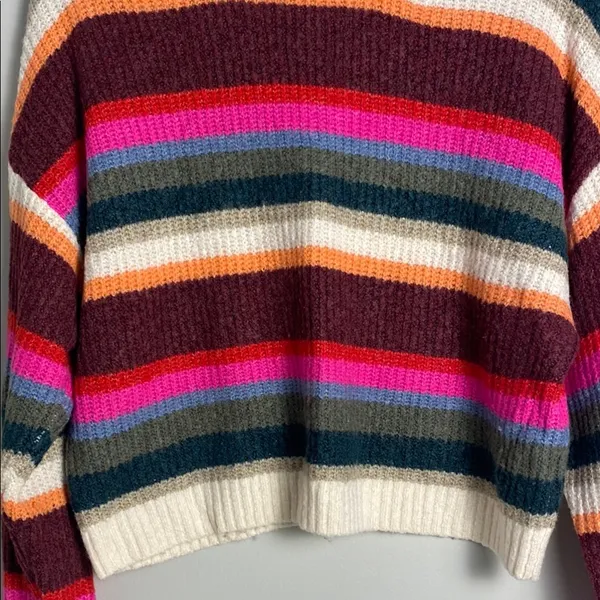 American Eagle women’s long sleeve Striped Multicolor Sweater size L - Image 5