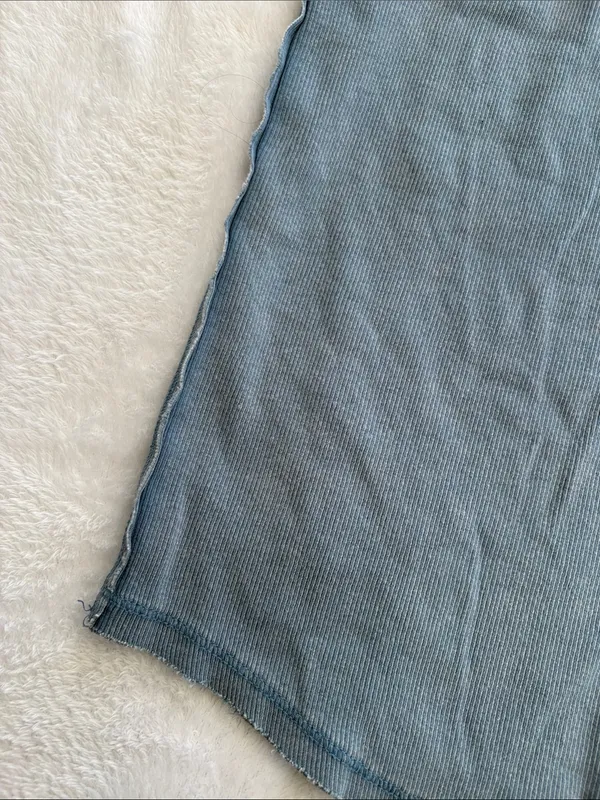 We the Free size large only 1 ringer Blue Tank Top with Yellow Trim - Image 5