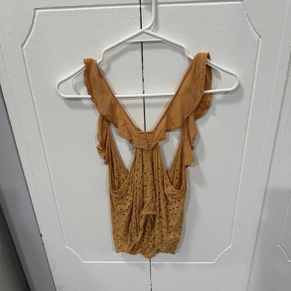 Free People Maeve Ruffle V-neck Eyelet Tank Top - Image 2