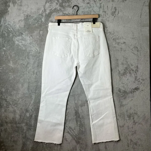 Citizens‎ of Humanity Isola Cropped Boot Jeans Size 32 White Organic Cotton New - Image 4