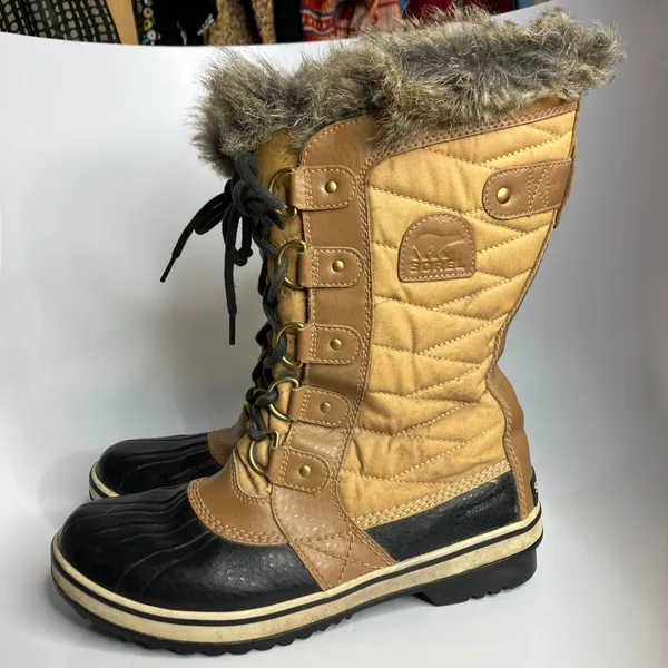 Sorel Tofino ll waterproof snow boots tan black winter women's‎ size 8.5 trendy - Image 4