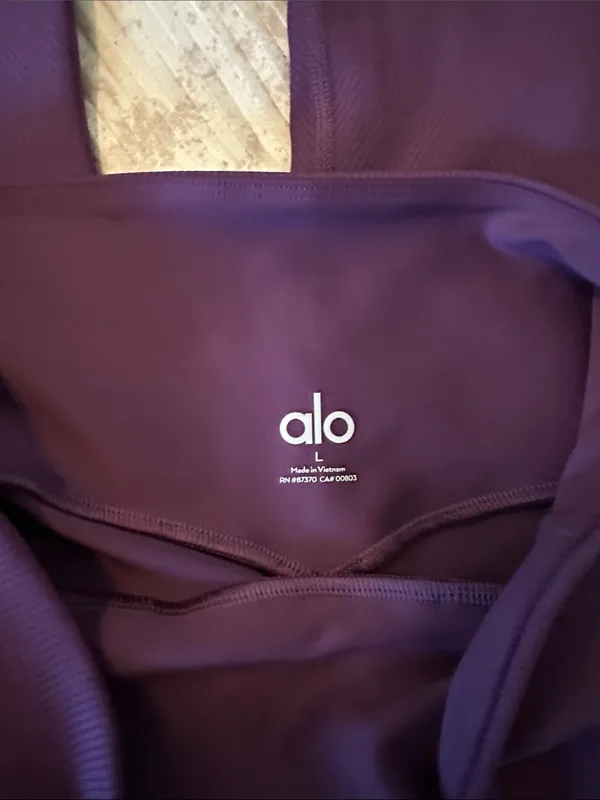 ALO Yoga Deep Plum High-Waist Ponte Leggings - Image 3