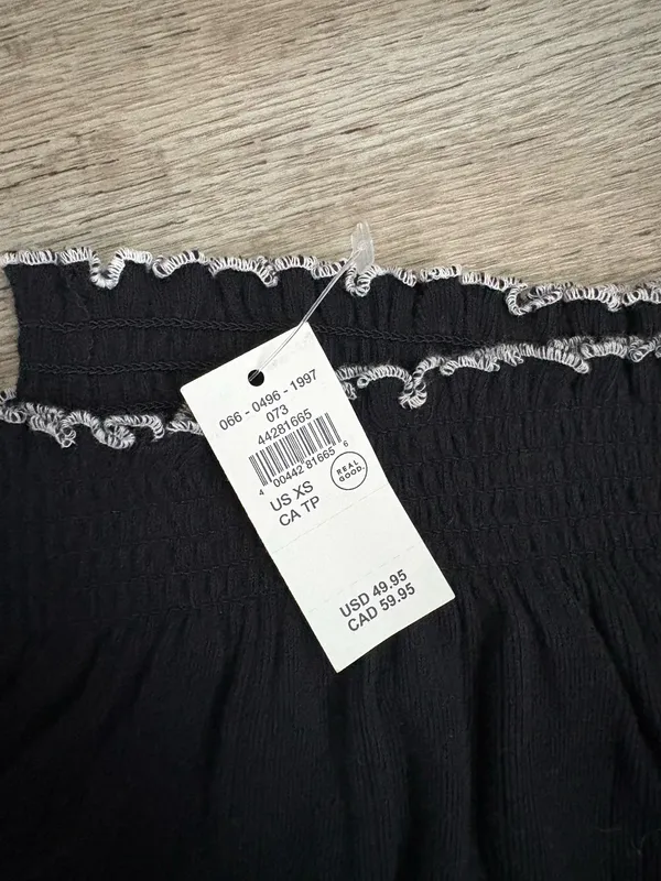 NWT Aerie Pointelle Balloon Pajama Pant in Black Sz XS - Image 4