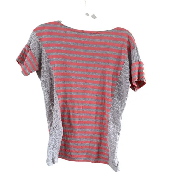 Miss Me Peach Gray Blouse Medium - Image 3