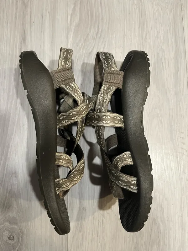 Chaco Strapped Sandals in Brown and Tan Pattern - Image 4
