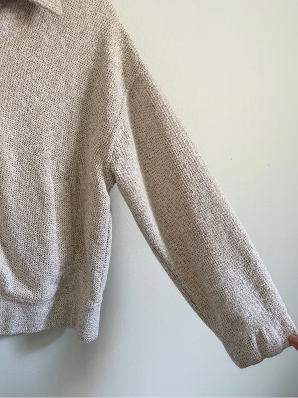 OFFLINE by Aerie Boucle Jacket Size Small Cream neutral textured - Image 7