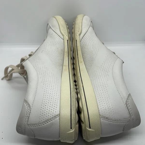 Ecco White Leather Lace Up Sneakers 41 - Image 3