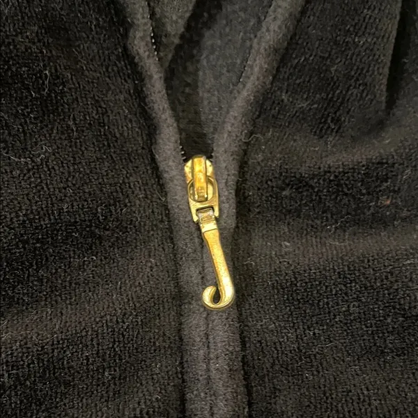 Juicy Couture Black Velour Hoodie - Image 4