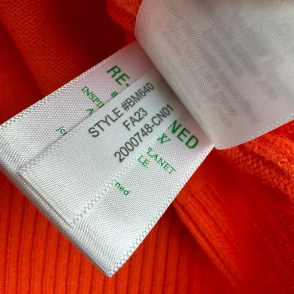 J.Crew 100% Cashmere Shrunken Crewneck Sweater Papaya Orange Pullover Size Small - Image 8