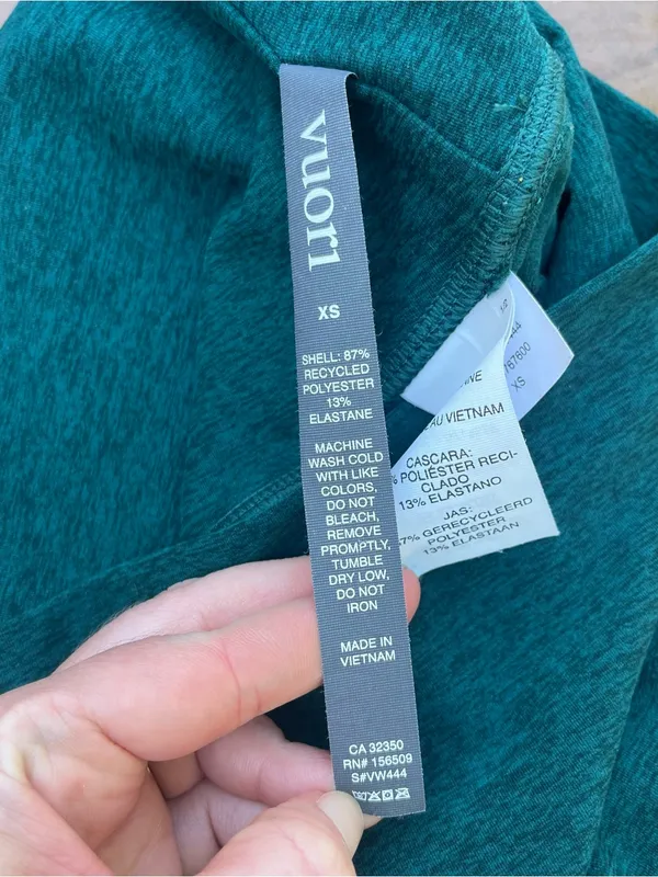 Vuori Clean Elevation 7/8 Mid Rise Leggings Moss Heather Size XS 25” Inseam - Image 4