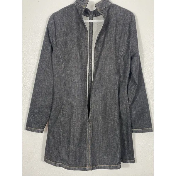 Zara Black Long-Sleeve Mini Dress with High Neck Size XL 97% Cotton - Image 6
