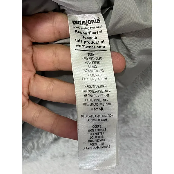 Patagonia Los Gatos Fleece Vest Gray Full Zip High Pile Sherpa Women’s XL - Image 5