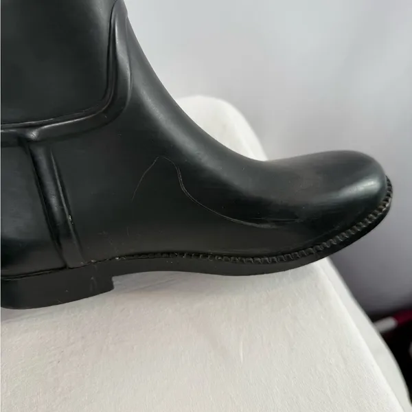 Tory Burch Leather Rubber Diana Equestrian Riding Boots in‎ Black Brown Size 8 - Image 5