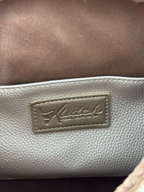 Cream Backpack Purse White - Image 5