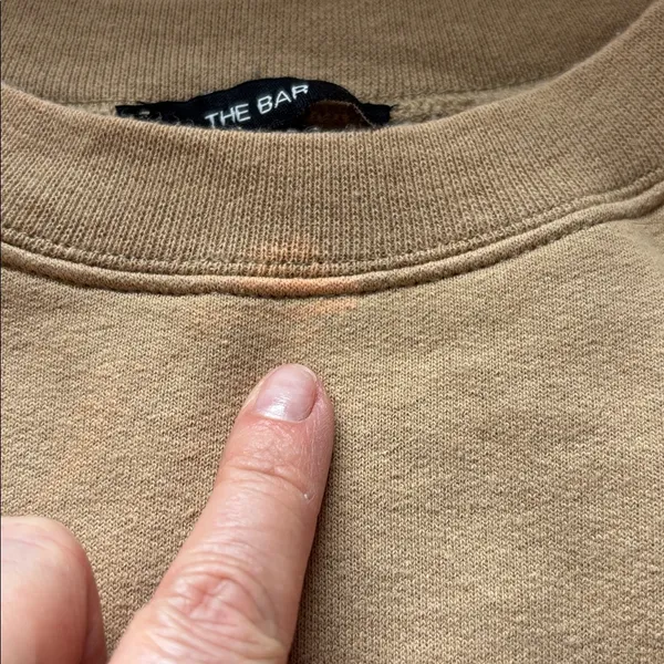 The Bar Women's Tan Crewneck Sweatshirt with White Logo - Image 7