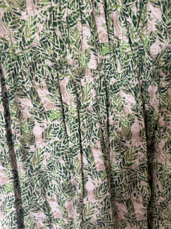 CAbi Green Tropical Print Surplice Dress Size S - Image 3
